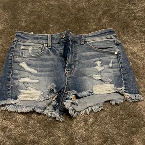 Distressed and frayed denim shorts from American Eagle